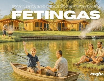 Poilsio namai „Fetingas“ – medinių namelių nuoma Šventojoje