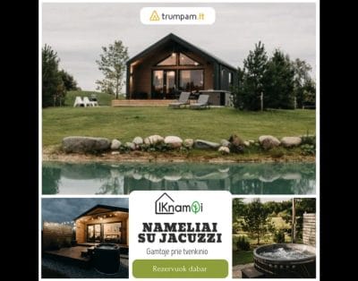 IKnamai – Trumpalaikė poilsio namelių nuoma Klaipėdos rajone su Jacuzzi ir terasa
