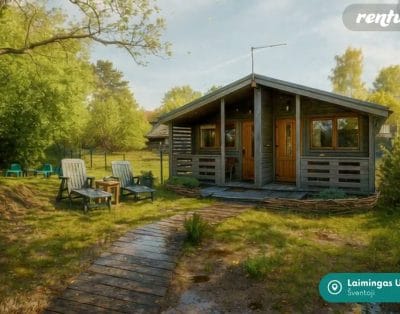Laimingas Uodas – Medinio namelio nuoma poilsiui Šventojoje prie jūros.