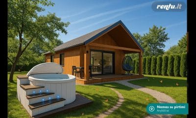 Namo nuoma Anykščiuose su lauko jacuzzi / kubilu