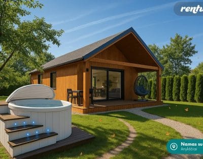 Namo nuoma Anykščiuose su lauko jacuzzi / kubilu
