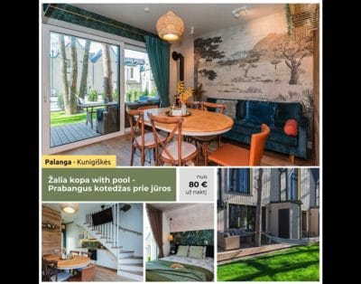 Žalia kopa with pool – Stilingas kotedžas Kunigiškėse prie jūros