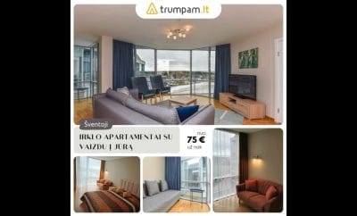 Irklo apartamentai – Buto nuoma Šventojoje su vaizdu į jūrą