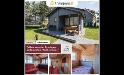 Poilsio namelių nuoma atostogoms Šventojoje poilsiavietėje ” Gulbės takas „.