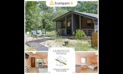 Laimingas uodas – Komfortiškas ir jaukus dvivietis namelis arti jūros Šventojoje.