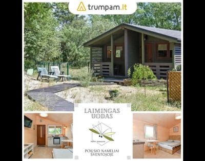 Laimingas uodas – Komfortiškas ir jaukus dvivietis namelis arti jūros Šventojoje.