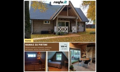 Rąstinio namelio nuoma su pirtimi netoli Kauno centro