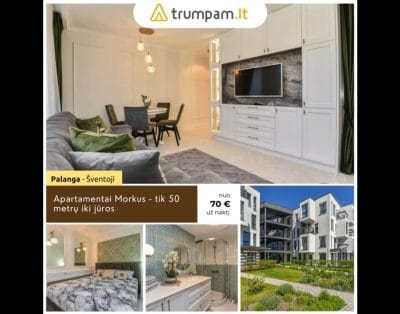 Apartamentai Morkus – Trumpalaikė buto nuoma Šventojoje – tik 50 metrų iki jūros