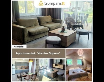 Vorutos Sapnas – Apartamento / namo nuoma  Anykščiuose