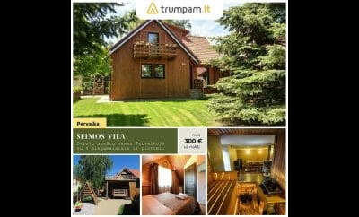 Šeimos vila –  Poilsio namo nuoma Pervalkoje su pirtimi.