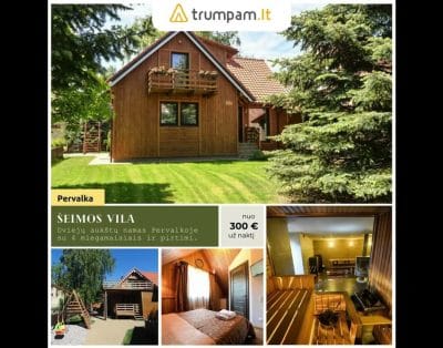 Šeimos vila –  Poilsio namo nuoma Pervalkoje su pirtimi.