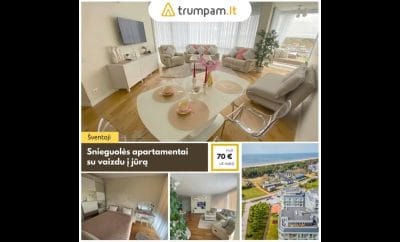 Snieguolės apartamentai – Trumpalaikė atostogų buto nuoma su vaizdu į jūrą  Šventojoje