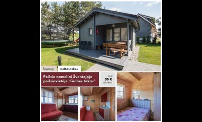 Poilsio nameliai Šventojoje poilsiavietėje „Gulbės takas.”