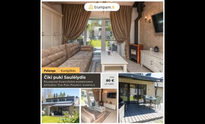 Čiki puki Saulėlydis – Kotedžo nuoma Palangoje, Kunigiškėse Čiki Puki Pajūrys kvartale.