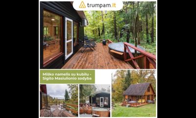 Miško namelio nuoma su kubilu – Sigito Masiulionio sodyboje Ukmergės rajone