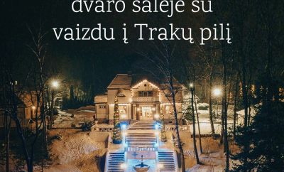Švęskite metų pabaigą su komanda elegantiškoje dvaro salėje su vaizdu į Trakų pi…