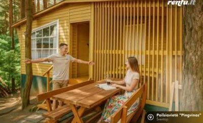 Pingvinas – medinių namelių nuoma Šventojoje poilsiui, atostogoms prie jūros