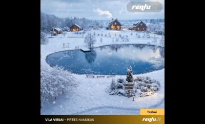 Poilsis dviems Trakuose  – jaukus namelis su pirtimi prie ežero / Vila Viesai