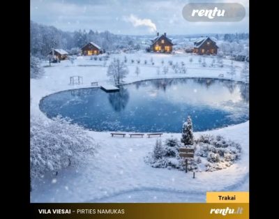 Poilsis dviems Trakuose  – jaukus namelis su pirtimi prie ežero / Vila Viesai