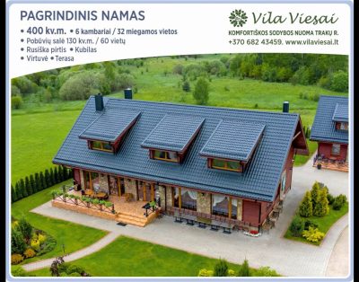 Vila Viesai | Sodybos nuoma Trakų r. | 🏠 Pagrindinis namas