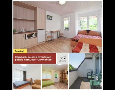 Kambarių nuoma Šventojoje poilsio namuose „Germantas”.