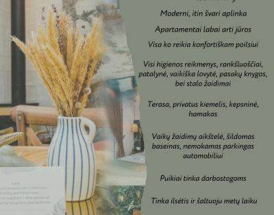 Žalia kopa Jūsų su vaikučiais laukia atostogomis kvepiančiuose namuose Kunigiški…