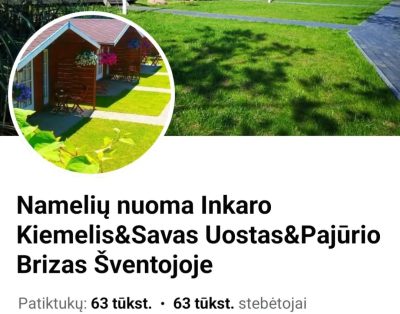Mūsų Facebook puslapis visas naujienas rasite ir čia#nameliunuoma #atostogosp…