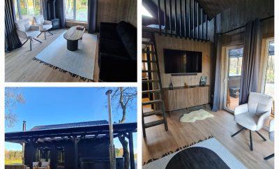 Namelis miške nuomai – Užburtas Miškas | Jacuzzi, židinys, žvejyba