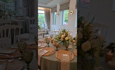 Moderni vestuvių salė su dekoru | Naturvila – sodyba šventėms #sodybavestuvems #wedding #naturvila