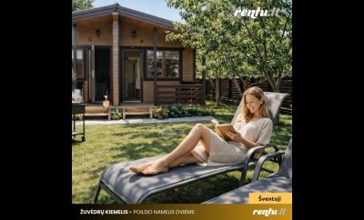 Jaukus poilsio namelis Šventojoje – ramus poilsis prie jūros