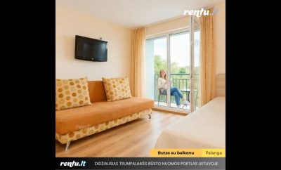 Šviesus butas su balkonu netoli Palangos centro | Jaukus poilsis prie jūros