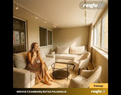 Komfortiškas poilsis prie jūros – 3 kambarių apartamentai Palangoje