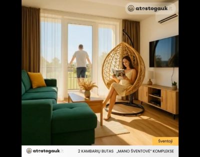 Poilsis prie jūros Šventojoje | Modernus apartamentas su baseinu