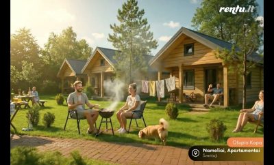 Jaukus poilsis Šventojoje „Ošupio kopa“ – apartamentai, rąstiniai nameliai ir paplūdimys šalia!