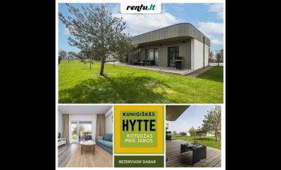 HYTTE prie jūros kotedžas Kunigiškiuose su kiemeliu