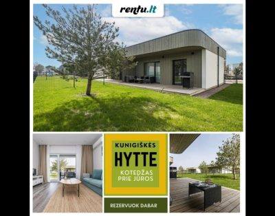 HYTTE prie jūros kotedžas Kunigiškiuose su kiemeliu