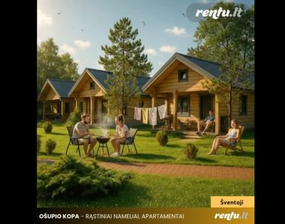 Ošupio kopa Šventojoje, poilsis prie jūros, nameliai prie kopų