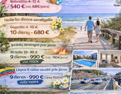 Planuojate ilgesnes atostogas prie jūros? Turime kelis puikius pasiūlymus!
Coz…