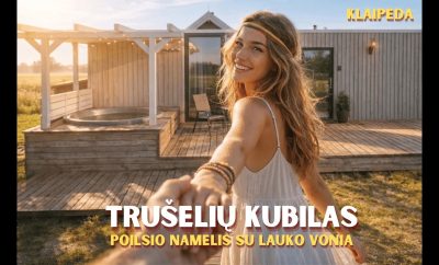 Romantiškas poilsio namelis su kubilu netoli Klaipėdos