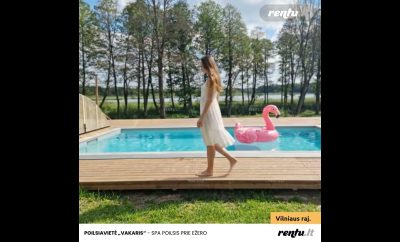 Namelio nuoma su jacuzzi, lauko baseinu prie ežero | Poilsiavietė „Vakaris“