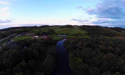 Sodyba Pakalnė iš paukščio skrydžio (Raseinių raj.)