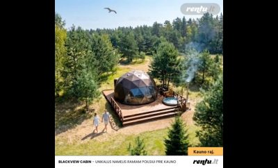 Kupolinis glamping namelis su kubilu | Poilsis dviem gamtoje Lietuvoje, Utenos rajone