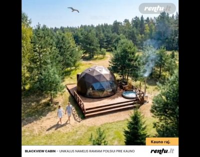 Kupolinis glamping namelis su kubilu | Poilsis dviem gamtoje Lietuvoje, Utenos rajone