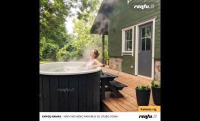 KNYGŲ NAMAS – Namelio nuoma miške su jacuzzi | Poilsis dviem