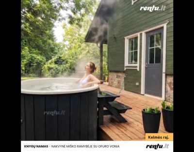 KNYGŲ NAMAS – Namelio nuoma miške su jacuzzi | Poilsis dviem