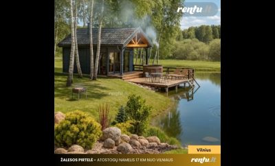 Žalesos Pirtelė 🌿 – Romantiškas namelis su pirtimi ir kubilu Vilniaus rajone
