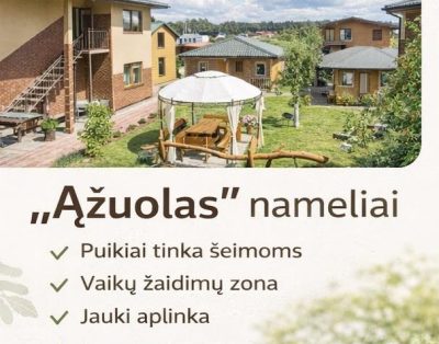 Ieškote ramaus poilsio su vaikais prie jūros?„Ąžuolas“ nameliai Šventojoje – p…