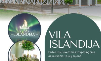Ieškote vietos savo šventei Telšių rajone?Vila „Islandija“ – erdvė jūsų šventė…