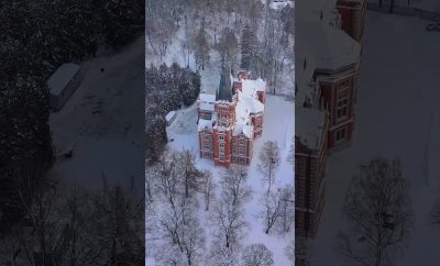 Lentvario dvaro sodyba ❄️🏰#lithuania #manor #dji #drone #winter @dariusjanutis 🎥