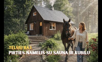 Pirties namelis su sauna ir kubilu Telšių rajone  | Sodyba „Irkiniai“